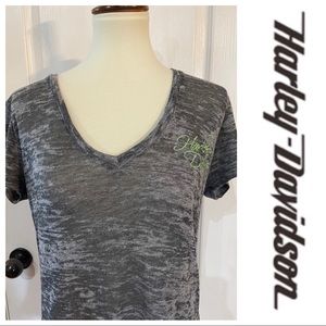 Harley Davidson Short Sleeve Burnout T-Shirt